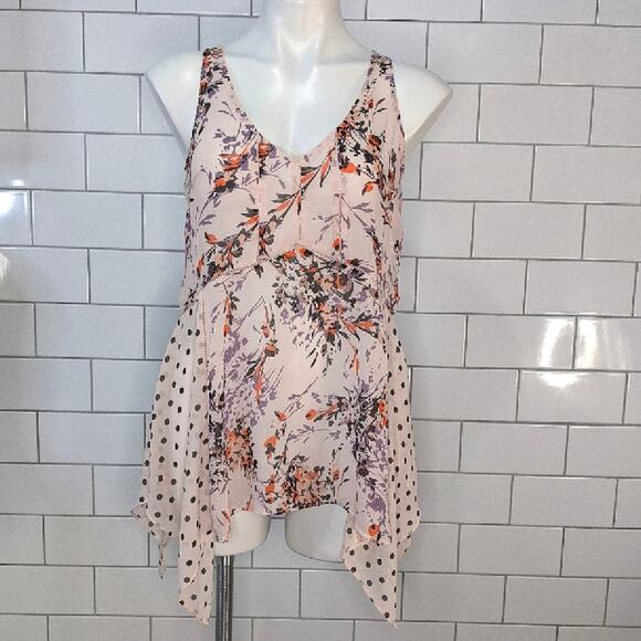 Anthropologie Vanessa Virginia Garden Pop Trapeze Top Size XS - Picture 1 of 7